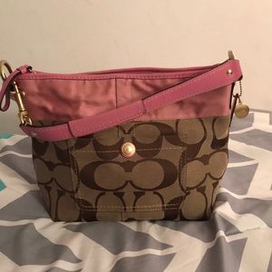 Pink Coach shoulder bag